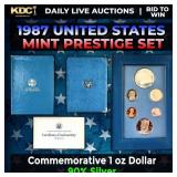 1987 United States Mint Prestige Proof Set 6 Coins