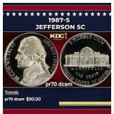 1987-s Proof Jefferson Nickel 5c pr70 dcam SEGS