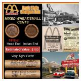 Lincoln Wheat Cent 1c Mixed Roll Orig Brandt McDon