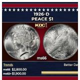 1926-d Peace Dollar $1 ms66 SEGS