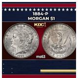 1884-p Morgan Dollar $1 Grades ms63