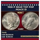 1926-p Peace Dollar Near Top Pop $1 ms66+ SEGS
