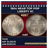 1904 Liberty Nickel Near Top Pop 5c ms67 SEGS