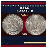 1882-p Morgan Dollar $1 Grades ms62