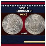 1890-p Morgan Dollar $1 Grades ms63