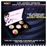 5 Coin Gold Plated the legendary, The timeless, Au