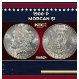 1900-p Morgan Dollar $1 Grades ms62+