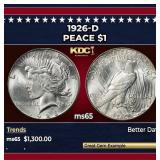 1926-d Peace Dollar $1 ms65 SEGS