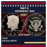 1987-s Proof Kennedy Half Dollar 50c pr70 dcam SEG