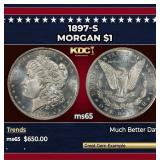 1897-s Morgan Dollar $1 Grades ms65