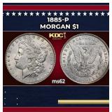 1885-p Morgan Dollar $1 Grades ms62