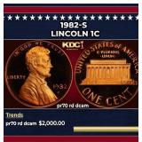 1982-s Proof Lincoln Cent 1c pr70 rd dcam SEGS