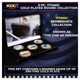 5 Coin Titanic Remembrance Gold Plated Round Colle