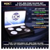 5 OZ .999 Fine Silver Set DC Superhero