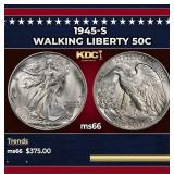 1945-s Walking Liberty Half Dollar 50c Grades ms66