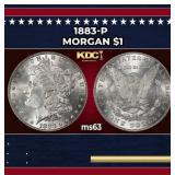 1883-p Morgan Dollar $1 Grades ms63