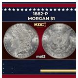 1882-p Morgan Dollar $1 Grades ms63