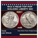 1944-s Walking Liberty Half Dollar Near Top Pop 50