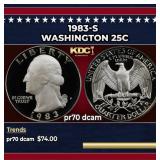 1983-s Proof Washington Quarter 25c pr70 dcam SEGS