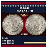 1898-p Morgan Dollar $1 Grades ms65+