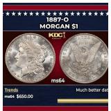 1887-o Morgan Dollar $1 Grades ms64