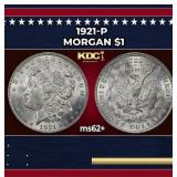 1921-p Morgan Dollar $1 Grades ms62+