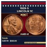 1929-s Lincoln Cent 1c Grades ms65 rd