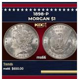 1898-p Morgan Dollar $1 Grades ms66