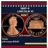 1997-s Proof Lincoln Cent 1c pr70 rd dcam SEGS