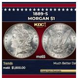 1889-s Morgan Dollar $1 ms65 SEGS