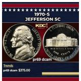1970-s Proof Jefferson Nickel 5c pr69 dcam SEGS