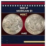 1921-p Morgan Dollar $1 Grades ms62