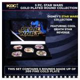 5 Coin Star Wars Gold Plated Round Collection