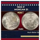 1903-p Morgan Dollar $1 Grades ms64