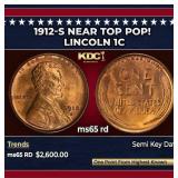 1912-s Lincoln Cent Near Top Pop! 1c ms65 rd SEGS