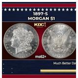 1897-s Morgan Dollar $1 Grades ms62+