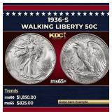 1936-s Walking Liberty Half Dollar 50c ms65+ SEGS