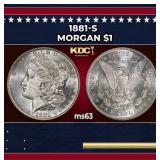 1881-s Morgan Dollar $1 Grades ms63