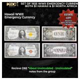 Set of 1935 WWII Emergency Currency Both $1 Hawaii
