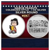 Marcie Peanuts Colorized Style - 1 oz Silver Round