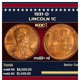 1931-d Lincoln Cent 1c ms65+ rd SEGS