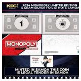 2024 Monopoly Limited Edition 5 gram .999 Fine Sil
