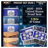 2020-2024 United States Proof Sets Sets 5 Sets, 47