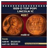 1939-d Lincoln Cent TOP POP! 1c ms68 rd SEGS
