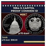 1994-S Capitol Proof Modern Commem Dollar $1 pr70