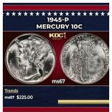 1945-p Mercury Dime 10c ms67 SEGS