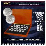 Complete Morgan Silver Dollar $1 Common Date Set 1