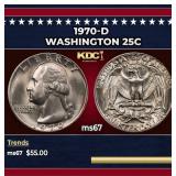 1970-d Washington Quarter 25c ms67 SEGS