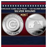 Chicago Cubs MLB Team - 1 oz Silver Round Round