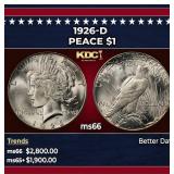 1926-d Peace Dollar $1 ms66 SEGS